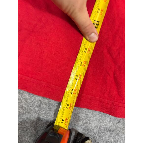 VINTAGE O Neill Shirt Mens Large Red Graphic Dragon Skull Surf Skate Y2K 90s - Picture 4 of 10